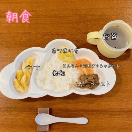 補完食 生後9か月 離乳食 レバーペースト 軟飯 にんじん・玉ねぎ・じゃがいも バナナ